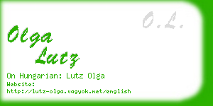 olga lutz business card